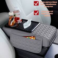Multi Functional Luxury Upgraded Armrest Box Height Pad, PU Leather Armrest Box Pad, Newly Added Detachable Large-Sized Storage Box For Easy Cleaning (Can Be Used As A Tissue Box Or Miscellaneous Storage Box), Automotive Interior Accessories - one-size - View 15