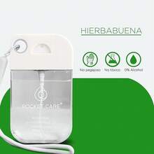 Cuidado de bolsillo |   Desinfectante Spray - Sin Alcohol |   45ml - BEBÉ |   Antibacterial Spray de Bolsillo Orgánico |   Sanitizante para Manos - Hand Sanitizer |   Aroma Bebé - 100% Natural - Hierbabuena - Ver 10
