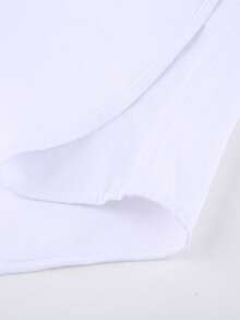 1pc Men's French Cuff Long Sleeve Formal Dress Shirt, Groom & Groomsman Wedding Party Attire, Comes With Random Cufflinks - trắng - Xem 5