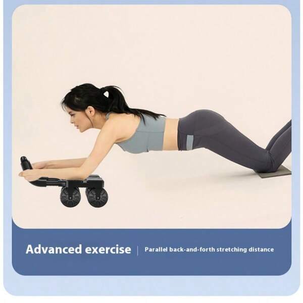 1 Stück Neuer Sechs-Ellbogen-Stützbauchrad mit automatischer Rückfederung, Bauchmuskel-Trainingsgerät mit vier Rädern, Fitnessausrüstung für Männer