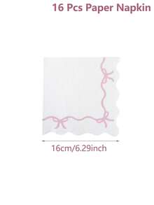 40 قطعة/مجموعة أدوات مائدة بموضوع الفيونكة الوردية، أدوات مائدة يمكن التخلص منها لديكور حفلة الفيونكة الوردية، ديكور مائدة حفلة مولود جديد، ديكور حفلة استحمام الطفل للبنات، لوازم حفلة عيد ميلاد سعيد، ديكور حفلة زفاف، أطباق ورقية، أكواب ورقية، مناديل ورقية، ديكور كشف نوع الجنين، ديكور حفلة استحمام الطفل - قوس وردي - مشاهدة 13