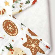 1pc Christmas Theme Digital Printed Flannel Blanket With Christmas Tree, Santa Claus, House, Candy, Heart Patterns, Soft & Cozy For Home, Travel, Office Nap, Best Gift - Multicolor - View 6