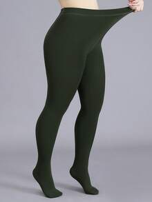 1件装孕妇保暖连裤袜，黑色纯色，弹力保暖，适合孕早期、孕中期和孕晚期，秋冬季穿着舒适。