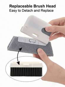 1 set Cepillo de limpieza de ranuras de ventana 3 en 1, cepillo de limpieza de ranuras pequeñas para riel de puerta, riel de ventana, marco de ventana, ranura de ventana. Cabezal de cepillo con almohadilla de limpieza de 4 capas, cabezal de cepillo reemplazable, herramienta de limpieza para utensilios de cocina. (Gris/Naranja/Azul)