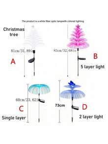 3pcs Christmas Solar Garden Light 1/2 Packs With Multi-Colored Change, Auto ON/Off Garden Solar Light, Solar Light For Garden, Porch, Christmas And Festival Decoration - Multicolor - View 5