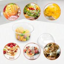 20/50PC Disposable 10oz Transparent Plastic Cups, Plastic Dessert Cups With Dome LIDS, Yogurt Jelly Cups, Leak-Free Independent Party Snack Cups, Suitable For Cakes, Puddings, Mousse, Milkshakes, Yogurt, Ice Cream, And Fruits - trong suốt - Xem 9