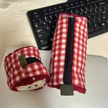 [2pcs Cute Pencil Pouches] 2pcs Large Capacity Cute Monkey & Design Pencil Pouches| High-Quality Nylon, Hand Washable, Durable Zipper Closure| Cosmetics & Earphone Storage, Casual Style, Organizer Bags - 零錢包+鉛筆盒2件套 - 查看 3