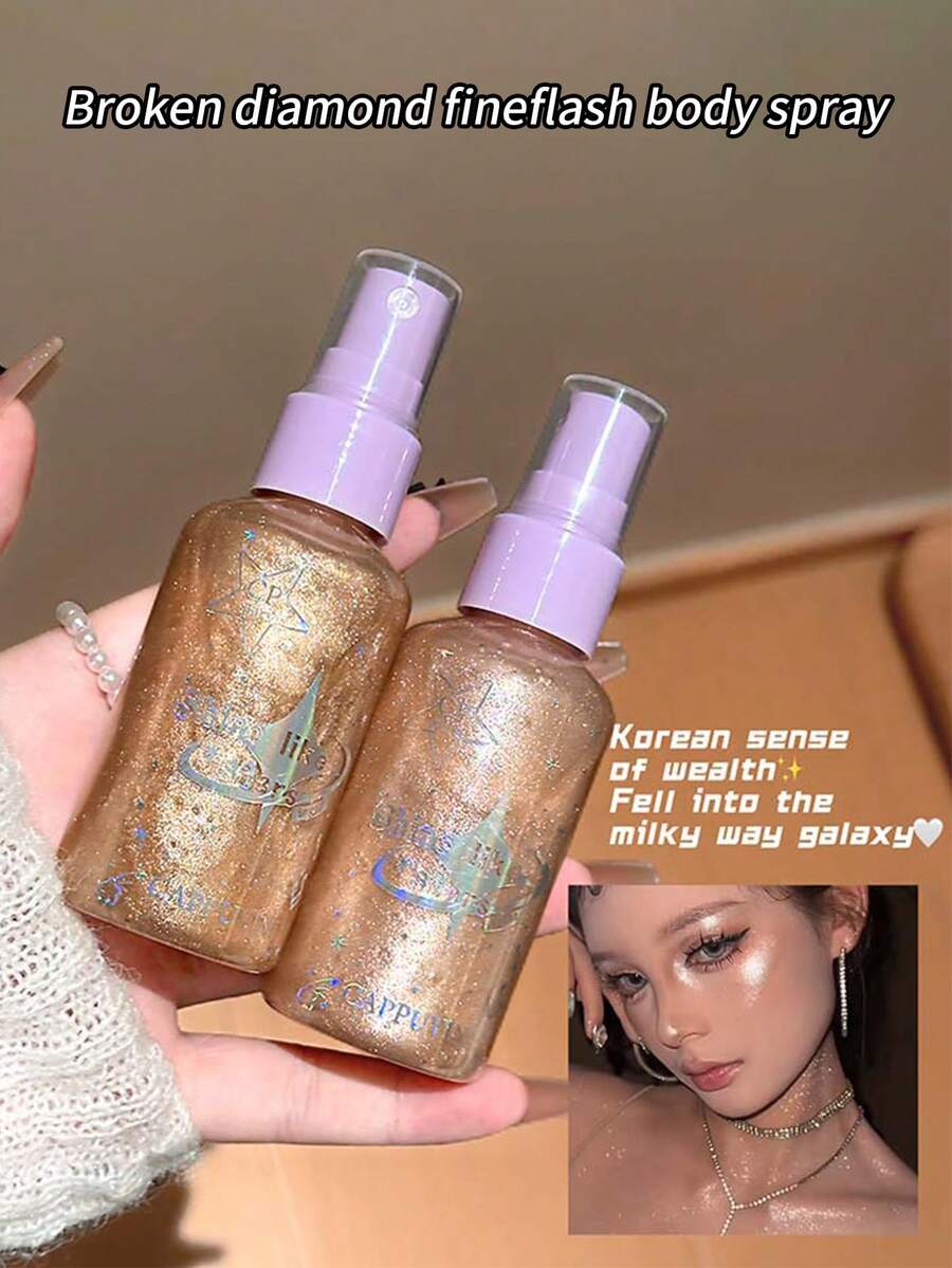 Cappuvini 1 件装珠光全身闪光喷雾、面部和肩部高光液 - 彩色 - 查看 1