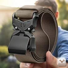 BULLIANT Men's Tactical Belt Military Rigger Elastic Nylon Belt Fo Gift Men Work Heavy Duty 1.5",QUICK RELEASE{"Color_name":"LightBrown2523","Size_name":"34\"-38\"WaistAdjustable"} - 多色26 - 查看 3