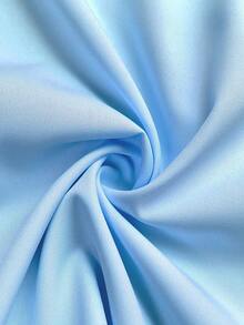 Men's Solid Color Regular Fit Long Sleeve Front Button Casual Formal Dress Shirt - Baby Blue - View 6