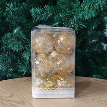 12 pièces Boules de Noël incassables transparentes, décoration de boules en plastique à suspendre avec décorations rembourrées exquises