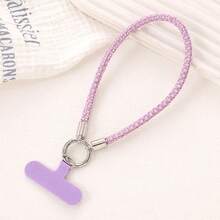 Cordón personalizado para teléfono móvil - Elegante y lujoso estilo a cuadros con cristales, atractivo y exclusivo accesorio universal de estilo corto para teléfono, correa de muñeca de nicho, cadena anti-pérdida para teléfono, pequeño regalo - Multicolor - Ver 4