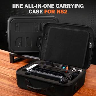 IINE All-In-One Carrying Case For NS2/ Switch 2, Large Capacity, Supports Camera Storage, Shockproof & Drop-Resistant, Holds Up To 40 Game Cards, Game Accessories