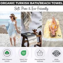DEMMEX Certified  Cotton And Organic Dye Prewashed XL Diamond Weave Turkish Towel Peshtemal Blanket For BathBeach Pool SPA Gym 71x36 Inches 14 Oz Navy