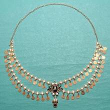 1PC Men's Women's Gold - Tone Multi - Layered Waist Chain With Coin Charms, Pearl & Gem - Embellished Central Accent - Bohemian Vintage Style Belt Perfect For Elevating Dresses,  Outfits, Adding An Exotic And Retro Glam Touch To Looks For Festivals, Belly Dance Performances, Beach Vacations, Or Special Occasions - 預設 - 查看 2