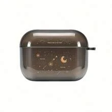 1 Planet Starry Sky Star Personality  Simple Innovative Universe Couple Men Women European American Moon, Semi-Transparent Black Green Blue, Suitable For AirPods 2/3/4/Pro/Pro2 Case - 黑色 - 查看 3