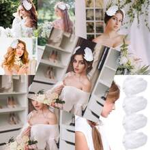 Feather Hair Clips Artificial Swan Ostrich Ballet Style Heart Rhinestone Hair Pins Women Bride Wedding Christmas Party Valentine's Day Dancing Fashion Hair Accessories White