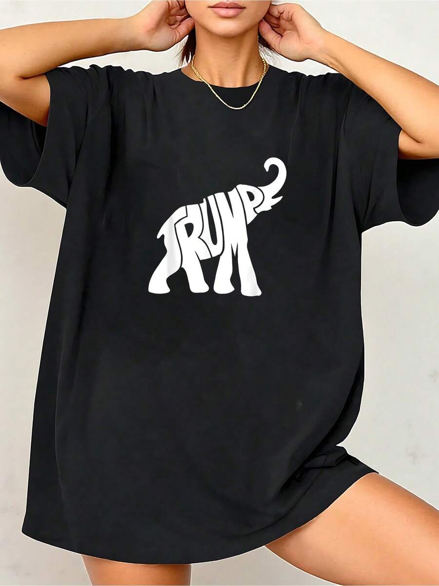 Donald Republican Elephant Shirt For Supporters T-Shirt - màu đen - Xem 1