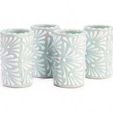 Cups - Coup de pinceau blanc sur fond vert - Voir 12