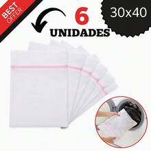 Kit 6 Sacos Para Lavar Roupas Lavadora Roupas em Máquina de Lavar 30X40CM