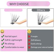 LIMEIKAI 240 Stücke gemischte Einzelwimpern (8-14mm): 12 Stücke/20 Stücke/30 Stücke Optionen, True Love & TUFF/SCREEN/EXTENSION Styles