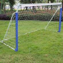 Professional Soccer Goal - Heavy-Duty Steel Frame, Weather-Resistant PE Net, Adjustable For Youth & Adult Play, Easy Assembly For Backyard/Training (Blue) - White - View 4