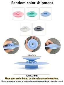 10个装 - 5.3厘米/3.9英寸淋浴排水塞 - 硅胶浴缸排水过滤器，毛发收集器，浴缸排水盖，易于安装和清洁，适用于浴室浴缸和厨房，颜色随机