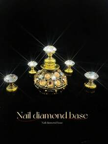 KIRAME Nagelrhinestone Ständer Halter Set: 1 Basis & 5 austauschbare Wachsköpfe, 4,4*5,6 cm, DIY Nail Art zu Hause, Nagelstudio, Nagelbedarf, Werkzeuge, Weihnachten, Neujahr, Festivalgeschenk