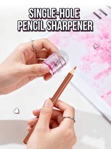 MISSLYN 单孔削笔器，创意设计，独特风格，单孔削笔器，化妆品削笔器，眼线笔，唇线笔，化妆工具，适用于化妆品，小巧便携，易于使用和清洁，刀片锋利，削笔顺畅，优质材料，外观趣味十足，价格实惠，圣诞礼物，化妆品，化妆工具，物美价廉，礼品，女士礼物，圣诞礼物