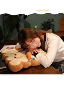 1 Stück cartooneskes Toast-förmiges Sitzkissen für Zuhause, nicht rutschfeste Polster für Wohnzimmer, Balkon und Autositze