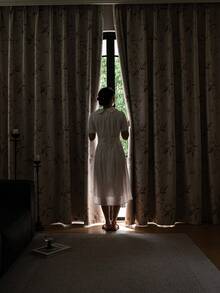 1 件全遮光隔热窗帘 - 99% 抗紫外线涤纶，杆袋悬挂，不可漂白平纹编织，卧室艺术主题，涂层遮光隔热，降噪 - 非常适合卧室、农舍和学校深度睡眠（面料重量 180 克） - 彩色 - 查看 2