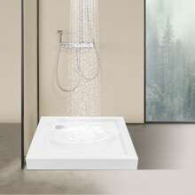 36x36" Anti-Slip Shower Pan With Center Drain - Modern White Design For Easy Installation And Enhanced Safety - White - View 7