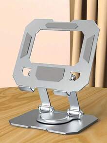 1 件可调节碳钢平板电脑支架 - 360° 旋转底座、多角度旋转、可折叠便携式桌面支架、笔记本电脑支架 - 彩色 - 查看 4