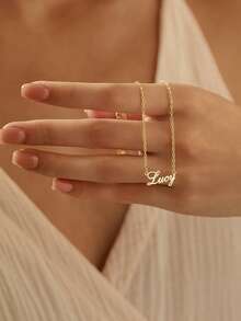 925 Sterling Silver Personalized Name Necklace, Custom Pendant Gift - Perfect For Valentine's Day, Anniversary, Halloween, Christmas, Mother's Day, Friends And Family - Multicolor - View 4