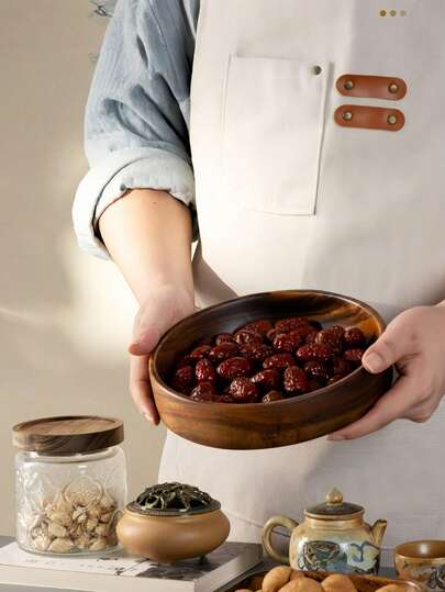 1pc Creative Walnut Wood Salad/Fruit Bowl
