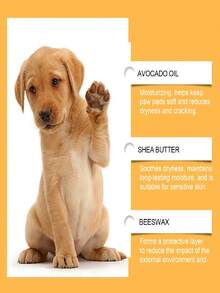 YEGBONG Crema para las patas de mascotas con aceite de aguacate y cera de abeja, que hidrata y previene la sequedad y las grietas en perros y gatos