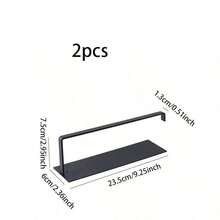 1pc Hanging Paper Towel Holder, Kitchen Cabinet Cupboard Under Shelf Storage Paper Towel Roll Holder Dispenser, Free Punching Wrought Iron Napkins Plastic Wrap Rag Cling Film Storage Rack, Home Kitchen Supplies - Multicolor - View 18