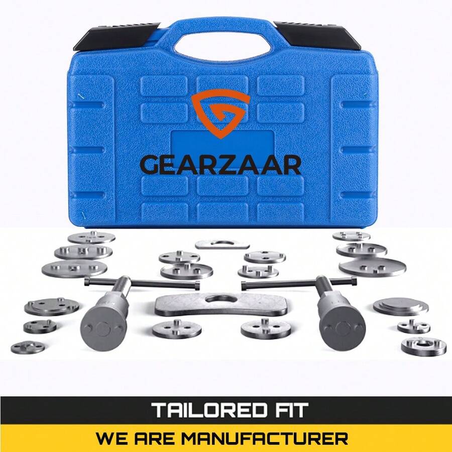 GEARZAAR UNIVERSAL NEW BRAKE CALIPER PISTON REWIND WIND BACK TOOL KIT 22 PIECES SET - Default - View 1