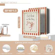 1pc Scandinavian Christmas Quotes Wall Paintings, Printable Decorative Paintings On The Theme Of Eating, Drinking And Having Fun, Illustrations Of Holiday Wine Glasses, Nordic Winter Festival Art Works Such As Canvas Wall Art, Funky Girl Art, Inspirational Quote Art, Home Decor And Canvas Hanging. - Multicolor - View 19