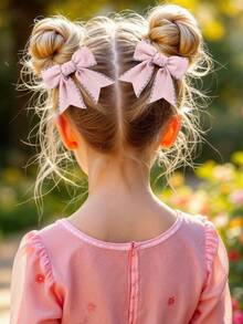 6pcs Baby Girls' Fabric Bow Hair Clips, Colorful Bowknot Hair Barrettes, Soft Fabric Ponytail Clips, Embroidered Fan-Shaped Bow Hair Accessories, Sweet Daily Wear Hair Clips For Infants, Baby Hair Decorations - Multicolor - View 7