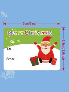 200 peças/500 peças Etiqueta Adesiva de Presente de Natal (3,8 x 5 cm), Pode Escrever, Etiquetas Decorativas Multiuso Autoadesivas para Feriados, Usadas para Embalagem de Presentes de Natal, Etiquetas Autoadesivas Universais para Uso Diário, Vários Estilos, Decoração de Natal, Natal, Artesanato de Natal