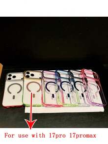 Étui de protection magnétique transparent pour objectif d'appareil photo, fin et épais, style business élégant, compatible avec iPhone 13/14/15/16/17 Pro Max.