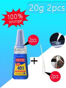 4/2 PCS Heavy-Duty Super Glue | Ultra-Strong Craft Adhesive With Precision Tools, Waterproof, Industrial Strength Super Glue, 10-Second Bond, Works On Wood/Metal/Plastic | Nail Glue Wood Glue Craft Glue Shoe Glue Clear Glue, Super Glue Heavy Duty For Everything