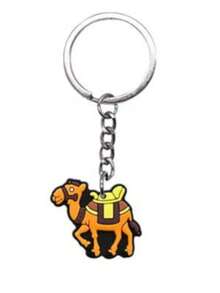 1pc Saudi Arabia Creative PVC Soft Rubber Pendant Keychain, National Emblem Travel Souvenir Accessory DIY