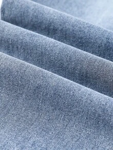 HIMARRI Elegantes jeans azules de mezclilla acampanados para mujer con detalles de estrellas, muy elásticos, largos y casuales. - Azul - Ver 7