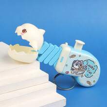 1pc Creative Stress Relief Retractable Shark Key Chain, Press To Extend Spring Mechanical Biting Novelty Pendant, Mini Hair Claw Hanging Ornament, Funny Gag Gift, Happiness Companion - Multicolor - View 8