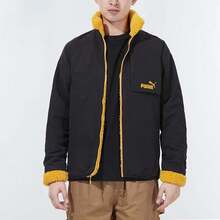 Puma Winter Reversible Casual Unisex Sports Jacket - Black and Yellow - View 2