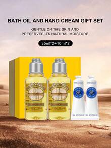 L'Occitane Almond Shower Oil & Shea Butter Hand Cream Gift Set (Almond Shower Oil 35ml*2 + Shea Butter Hand Cream 10ml*2)