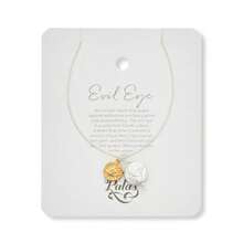 Women's Evil Eye And Pearl Amulet Pendant Necklace Silver