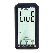 Probador de multímetro digital de rango automático, ET8134 Multímetro Digital Multifunción 10A 600V LCD Multímetro Automático con Función de Alarma - Negro - Ver 9